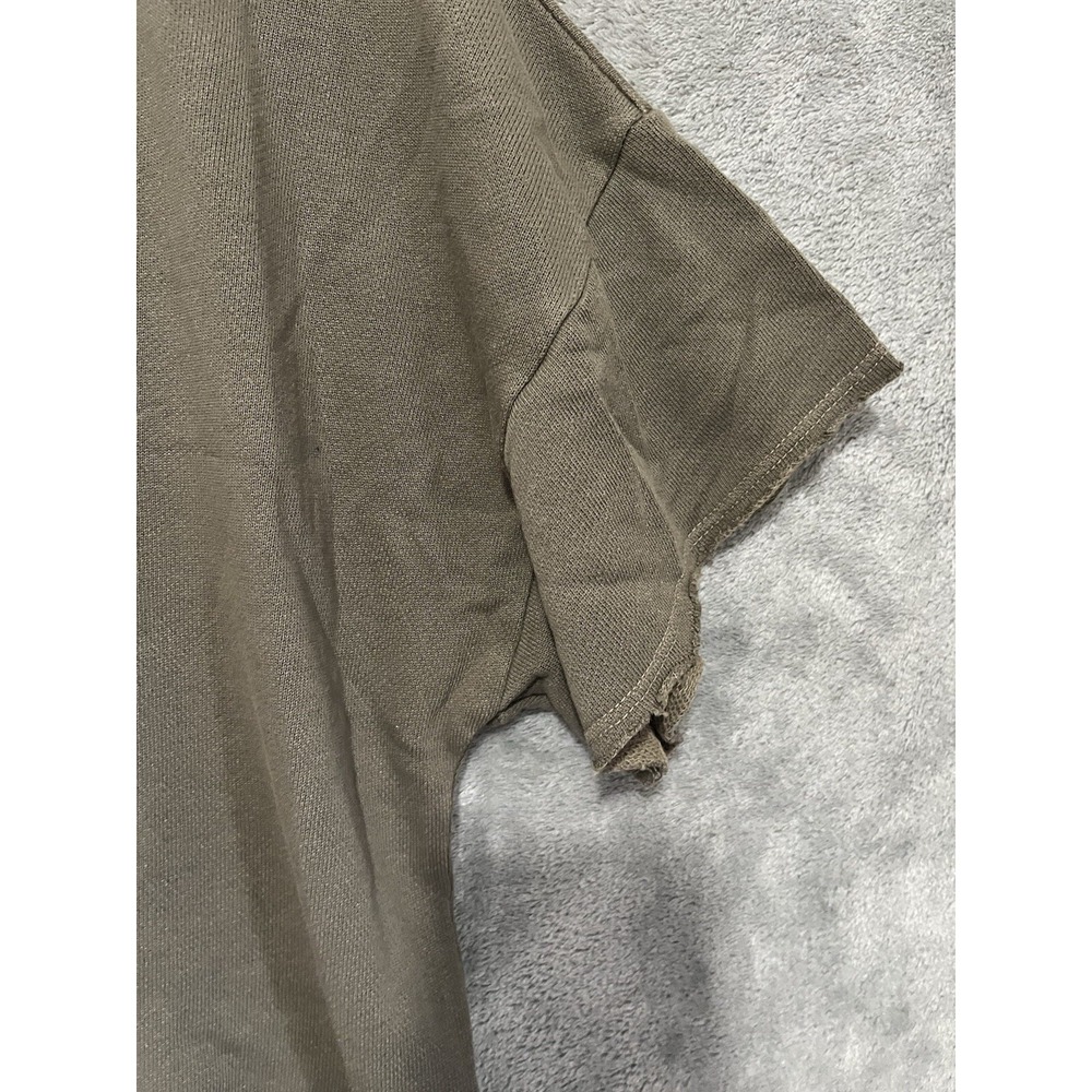 NWT'S Lanston Crop Top Sweatshirt Lightweight Small Raw Hem Green - Picture 5 of 8